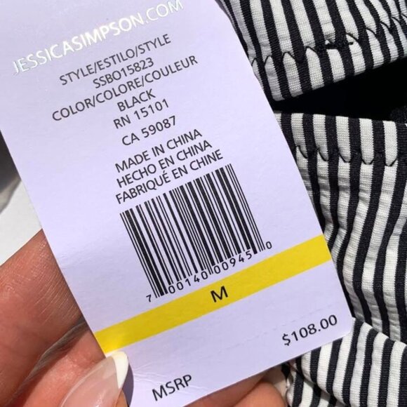 NWT Jessica Simpson 50s Pin-Up Retro Vintage One Piece Swimdress - M - Picture 5 of 11